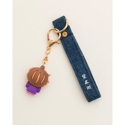 デニム＆ラバーキーホルダー