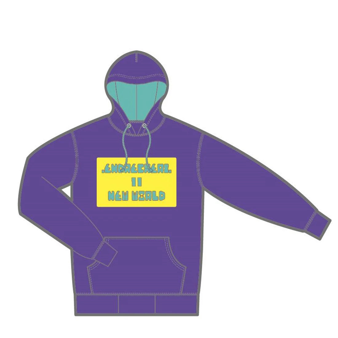 オーバーサイズパーカー モコモコ刺繍ロゴ 紫 【RE】LIVE TOUR 2024